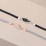Silver Zircon Angel Devil Wing Couple Bracelet S270