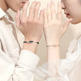 Silver Zircon Angel Devil Wing Couple Bracelet S270