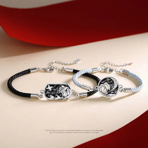 Silver Star Moon Sea Pendant Couple Bracelet Love Gift S290