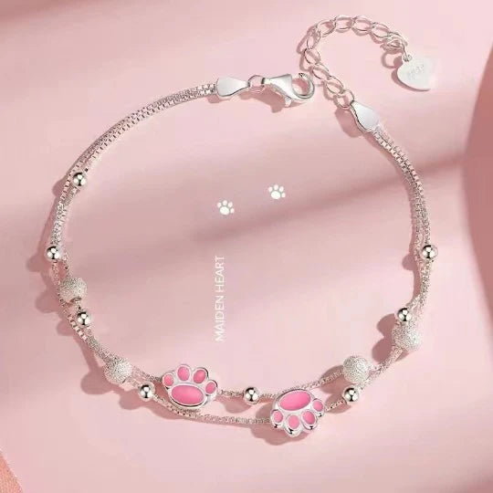 Sweet Kitten Claw Beads Bracelet Gift for Women