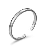 Silver Zircon Shining Stars Women's Open Bracelet SZ0445
