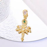 Zircon Set Ballet Dancing Girl Pendant Necklace for Jewelry Making