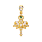 Zircon Set Ballet Dancing Girl Pendant Necklace for Jewelry Making