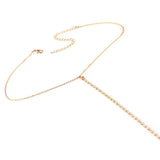 Sexy Rhinestone Body Chains Ladies Copper Alloy Chest Chain Bikini Body Jewelry