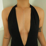 Sexy Rhinestone Body Chains Ladies Copper Alloy Chest Chain Bikini Body Jewelry