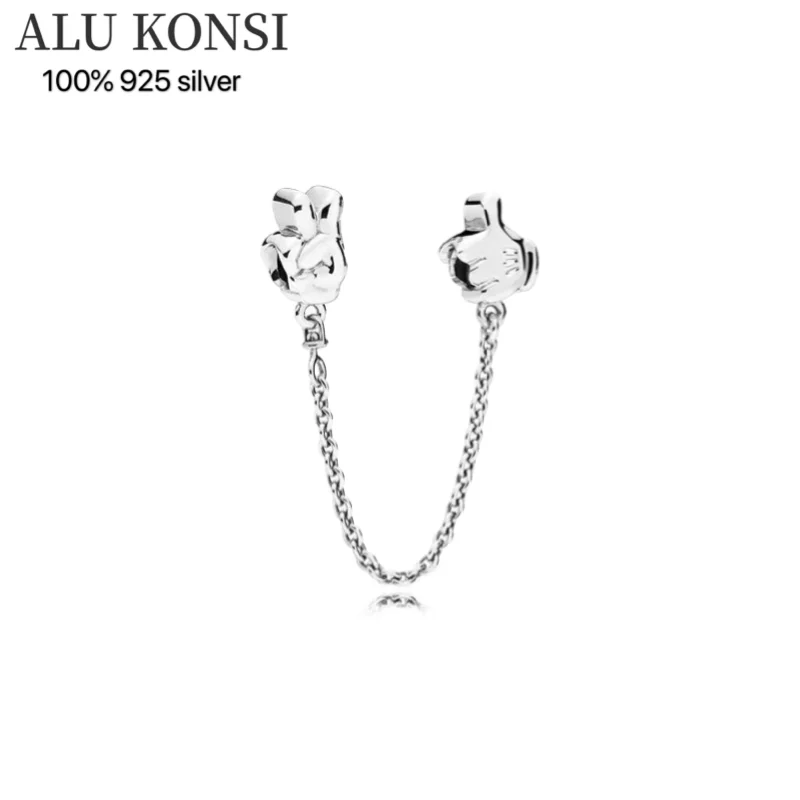 925 Sterling Silver Safety Chain for Charm Bracelet
