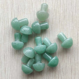 Natural Stone Mushroom Pendants Charms for DIY Jewelry Making 12pcs/lot