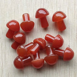 Natural Stone Mushroom Pendants Charms for DIY Jewelry Making 12pcs/lot