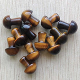 Natural Stone Mushroom Pendants Charms for DIY Jewelry Making 12pcs/lot