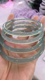 Ice Seed Chalcedony Bracelet Grey Cyan Delicate Bangles Handring