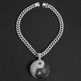 Men's Iced Out 13mm Cuban Chain Hip Hop Pendant Necklace