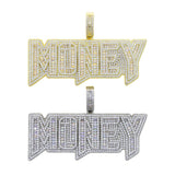 Iced Out Bling Money Pendant Necklace Hip Hop Jewelry