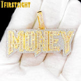 Iced Out Bling Money Pendant Necklace Hip Hop Jewelry