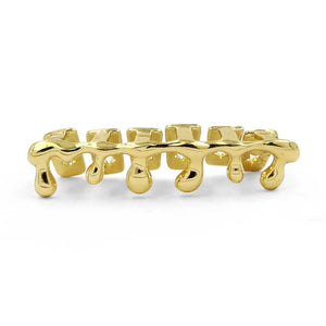 Iced Out Plated Hip Hop Grills Teeth Grillz Water Drip Grillz For Teeth Lower