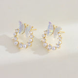 18K Plated Aurora Butterfly Earrings For Women