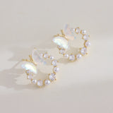 18K Plated Aurora Butterfly Earrings For Women