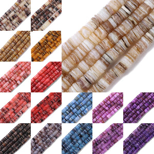 4-6mm Natural Shell Beads Heishi Flat Dyed Bead for DIY Necklace Bracelet