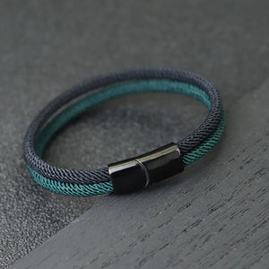 Bicolor Rope Bracelet Men Ukrainian Symbol Braclet
