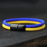 Bicolor Rope Bracelet Men Ukrainian Symbol Braclet