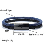 Bicolor Rope Bracelet Men Ukrainian Symbol Braclet