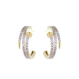 European Geometric C-Winding Earrings Gift Wedding Jewelry