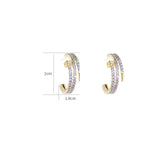 European Geometric C-Winding Earrings Gift Wedding Jewelry