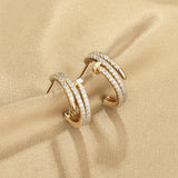European Geometric C-Winding Earrings Gift Wedding Jewelry