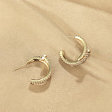 European Geometric C-Winding Earrings Gift Wedding Jewelry