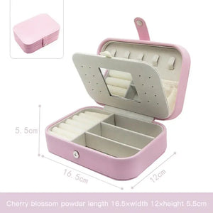 Macaron Jewelry Holder Case PU Travel Portable Jewelry Organizer