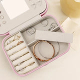 Macaron Jewelry Holder Case PU Travel Portable Jewelry Organizer