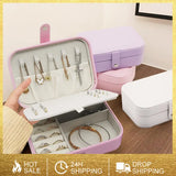 Macaron Jewelry Holder Case PU Travel Portable Jewelry Organizer