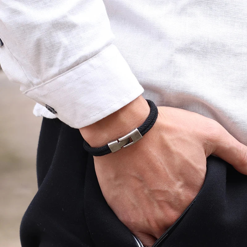 Men Rope Bracelets Vintage Macrame Braclet Accessories Wrap Braslet Gift