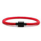 Men Stainless Steel Rope Cord Bracelet Magnetic Boyfriend Gift