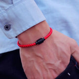 Men Stainless Steel Rope Cord Bracelet Magnetic Boyfriend Gift
