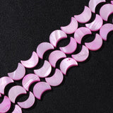 Natural Dyed Shell Beads Moon Shape for DIY Necklace Bracelet