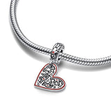 Running Heart People Charm for 925 Silver Bracelet DIY Jewelry