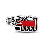 Running Heart People Charm for 925 Silver Bracelet DIY Jewelry