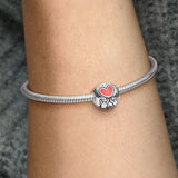 Running Heart People Charm for 925 Silver Bracelet DIY Jewelry
