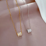High Zircon Titanium Steel Pendant Gift Wedding Necklace