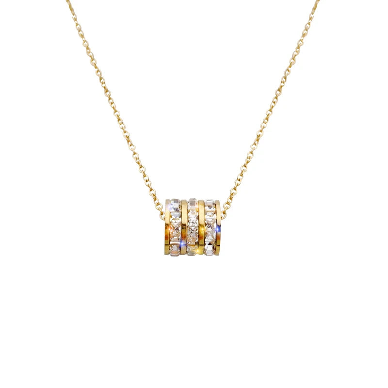 High Zircon Titanium Steel Pendant Gift Wedding Necklace
