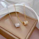 High Zircon Titanium Steel Pendant Gift Wedding Necklace