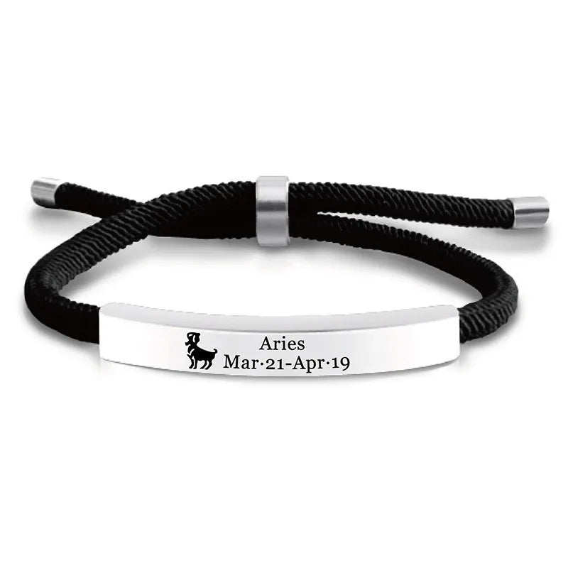 Stainless Steel Constellation Bracelet Adjustable Rope