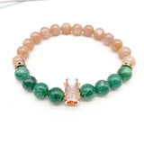 Natural Sunstone Apatite Stone Beaded Bracelet Gift