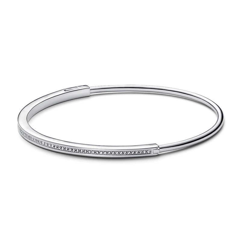 925 Silver Wrist Band Bracelet Open Rigid Women Jewelry