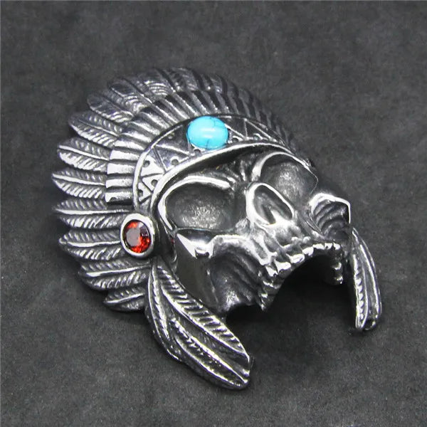 Indian Men Pendant Hot Biker Stone Pendant