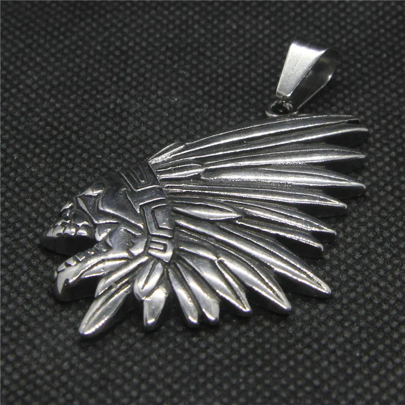 Indian Pendant Stainless Steel Mens Pendant
