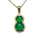 Chalcedony Gourd Pendant Agate Fu Lushou Necklace Pendant