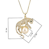 Golden Shell Beads Pendant Leopard Necklace Jewelry