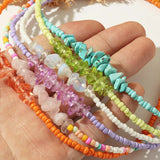 Bohemian Colorful Beads Necklaces Womens Choker