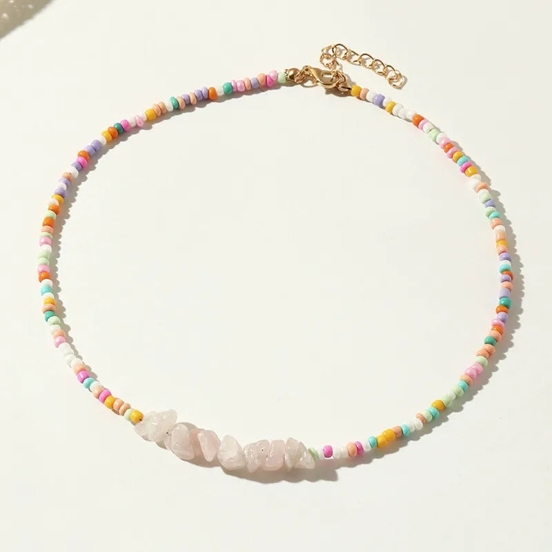 Bohemian Colorful Beads Necklaces Womens Choker